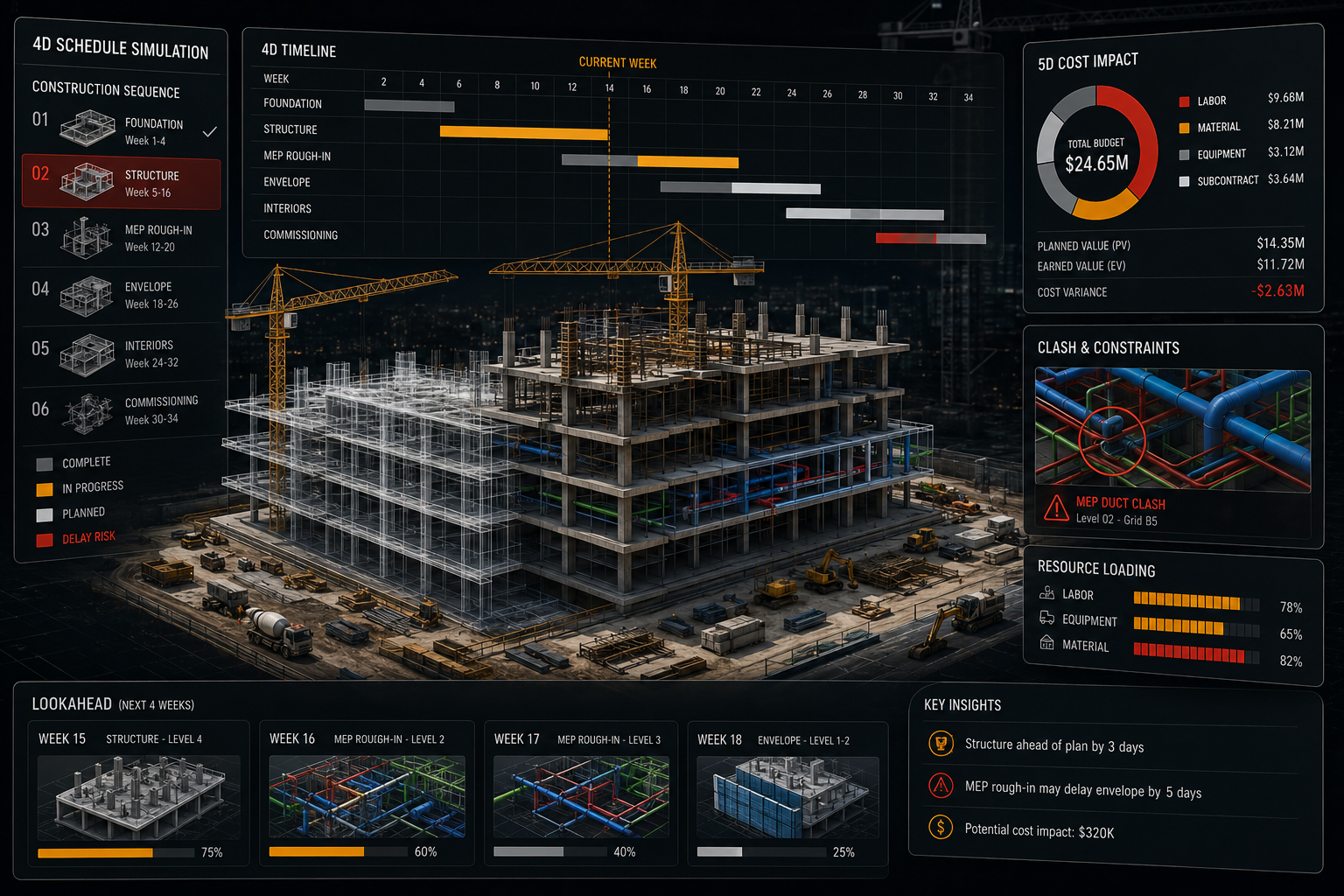 Live scenario analysis visual